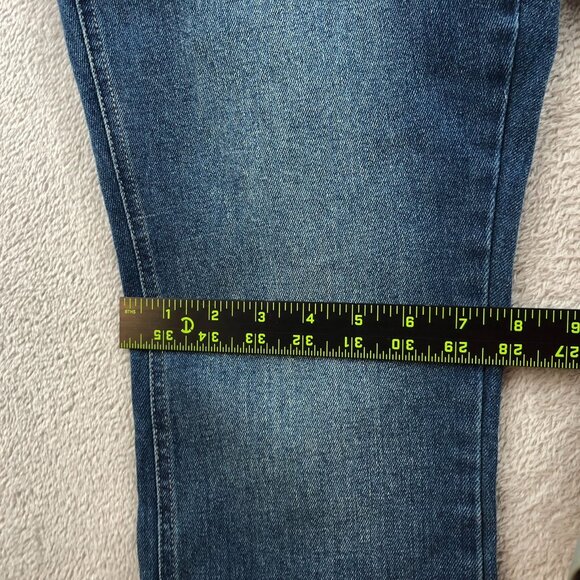 NWT Popsugar Womens Jeans Size 14 Straight Leg Frayed Hem Cotton Stretch Casual - Picture 8 of 16